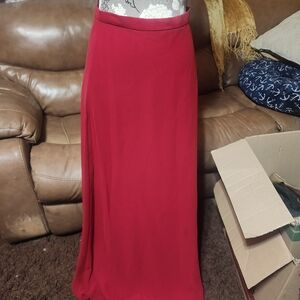 Elegant Red Maxi Skirt